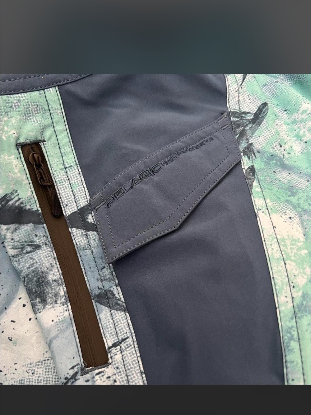 Pelagic Women's Teal & Navy Printed Athletic Shorts - Picture 5 of 7